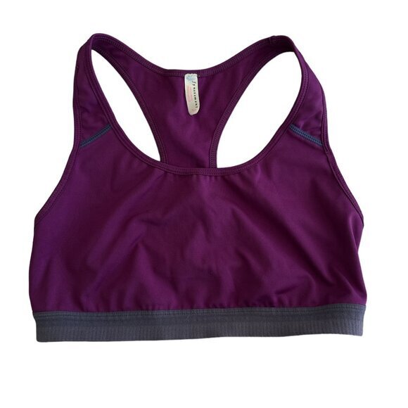Free People FP Movement Move Me Sports Bra - Size Medium (power plum) - Picture 1 of 7